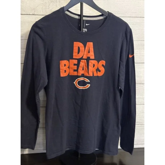 Nike NFL Chicago Bears Da Bears Long Sleeve Shirt Navy Mens 2XL - Picture 4 of 7